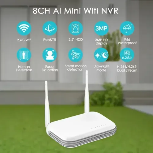 Nvr Wireless Gravador De Vídeo 8 Canais Onvif