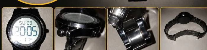 Relógio De Pulso Preto Aço Inox - Ótimo Estado - R$ 50