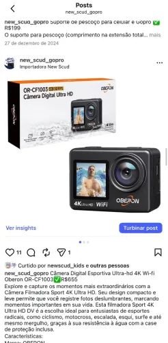 Câmera Digital Esportiva Ultra-hd 4K Wi-fi