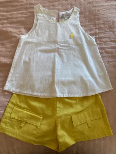 Conjunto short em linho e blusa 