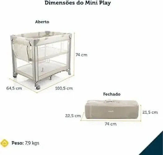 Mini berço cercado safety