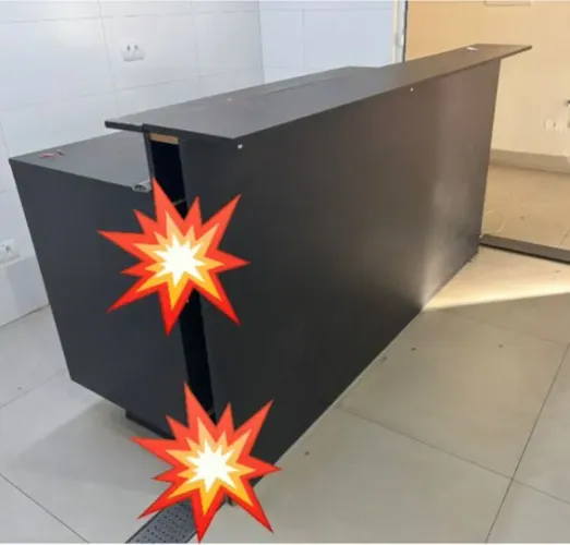 Vendo balcão em mdf c/chaves amortecedores na gaveta 70/1,05/2,03 comprimento Maringá pr