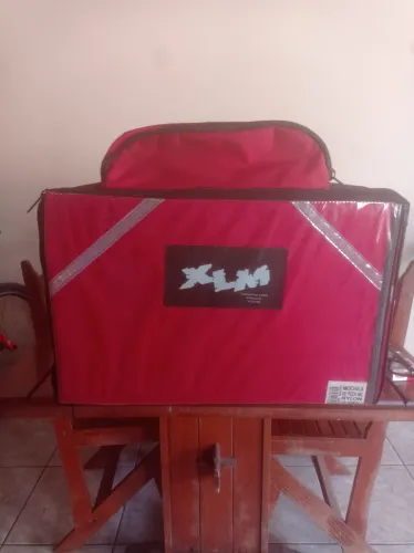 Bolsa Mochila Térmica para Entrega de Pizza Big Nylon Impermeável 60L Vermelha
