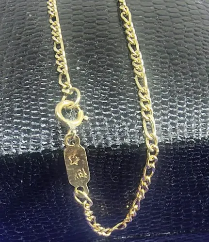 Pulseirinha Ouro 18 Kilates Peso 1.56 Gramas Tamanho 19 Cm 1.5 mm