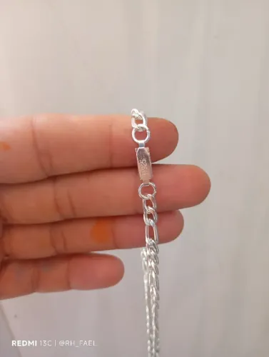 Cordão de prata esterlina 925 original