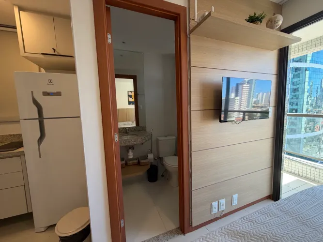 Studio Mobiliado Completo para Aluguel | 22 m² | Andar Alto | Nascente