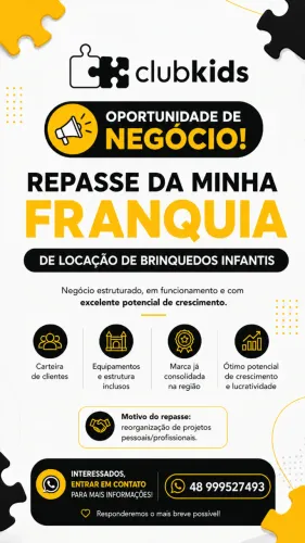 Repasse Franquia de Locação de Brinquedos