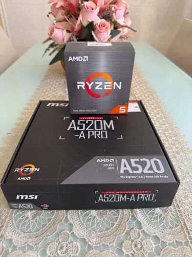 Kit Upgrade Ryzen 5 5500 + MSI A520M-A PRO | Novo, Lacrado e Garantia