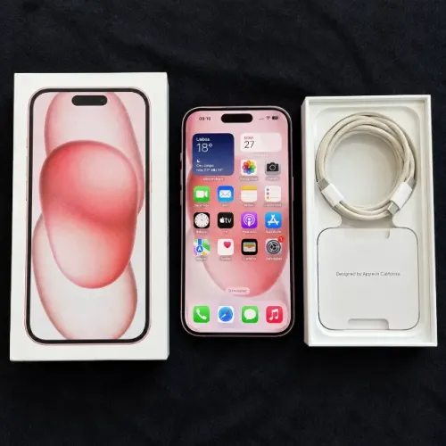 iPhone 15 128GB Rosa | Caixa + Cabo | Bem Conservado