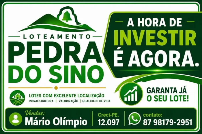 Loteamento Pedra do Sino lotes com 200,00 m2