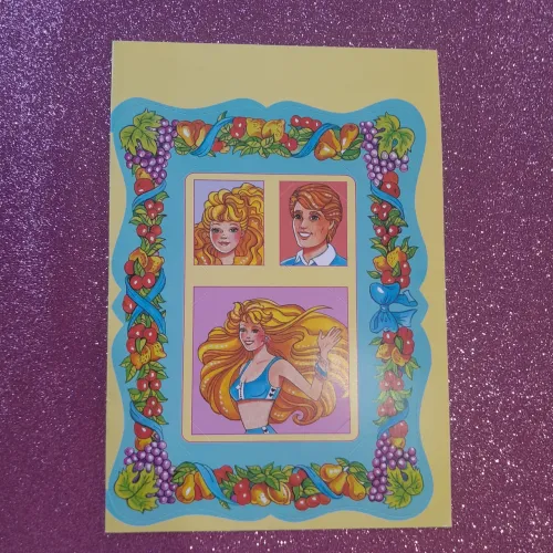 Barbie moldura de papel vintage da Barbie da década de 1990