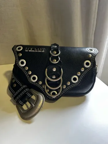 Cartucheira Lola Art Black Rings Couro