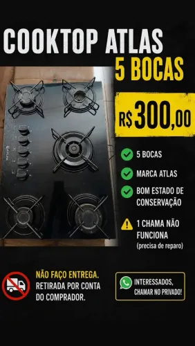 Fogão cooktop