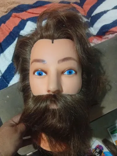 Cabeça de boneco p/ treinar.