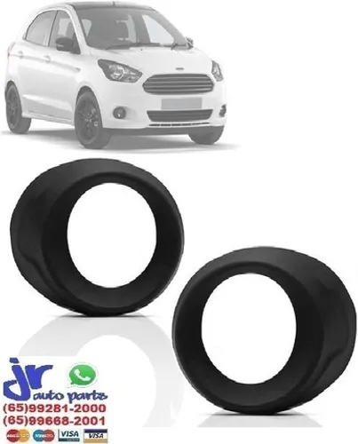 Par Moldura Farol Milha Ford Ka Hatch Ka+ Sedan 2015 2016 2017 2018 