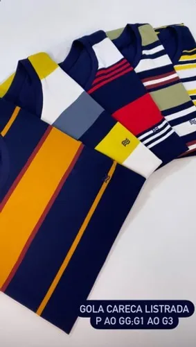 Gola Careca Listrada Masculina