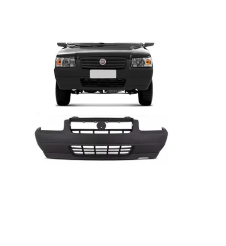 Para-Choque Dianteiro Fiat Uno Way  Cor: Cinza Texturizado Com Furos 