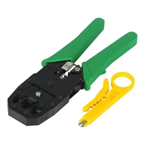 Alicate De Crimpagem crimpar cabo de rede Rj45 Rj11 Com Catraca E Decapador