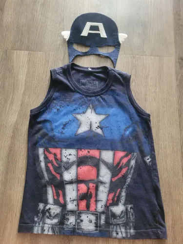 Camiseta Regata Infantil do Capitão América