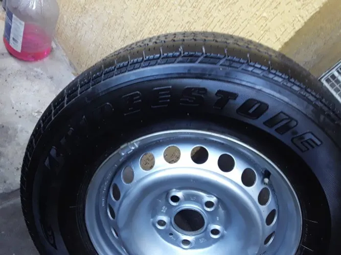 Roda Ferro aro 16 com Pneu Bridgestone, S10 5 furos, Amarock e outros.