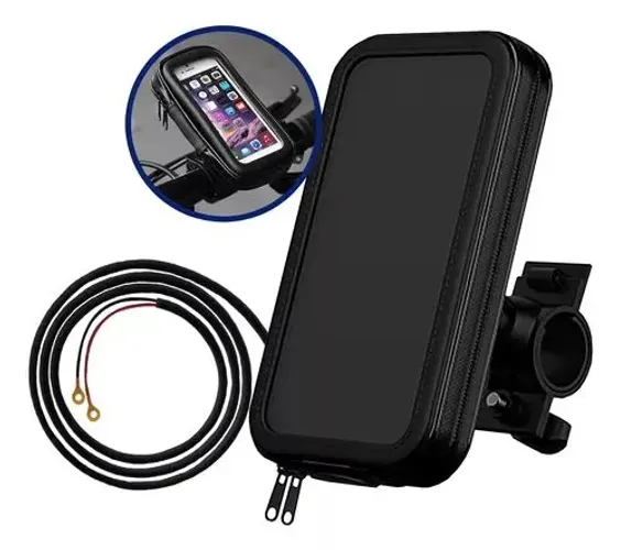 Suporte para moto à prova dágua com entrada USB Carregador