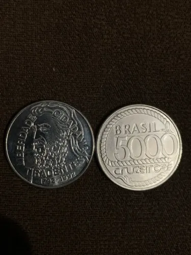 Moedas cruzeiros e cruzados 1 até 5000 cruzeiros