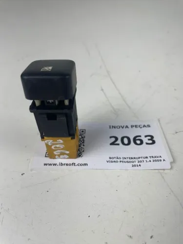 Botão Interruptor Trava Vidro Peugeot 207 1.4 2009 a 2014