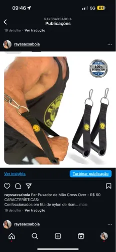 Par Puxador de Mão Cross Over - R$ 60