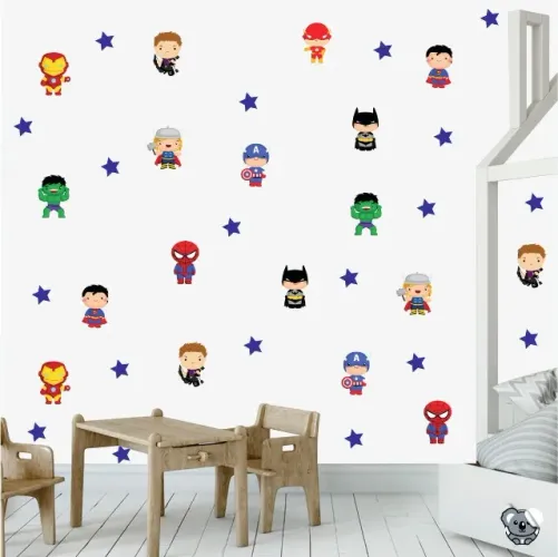 Adesivo super herois baby VINGADORES de parede decorativo personalizado quarto infantil