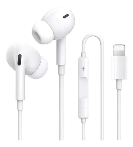 Fone de Ouvido com Fio Lightning Compatível com iPhone 7, 8, X, XR, XS, 11, 12