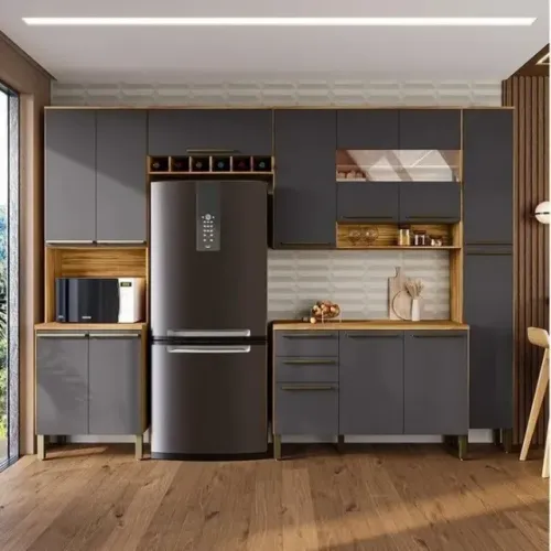Cozinha Napoli Prime Micro, 100% MDF - Rio Doce