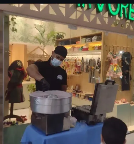 Pipoca algodão doce crepe 