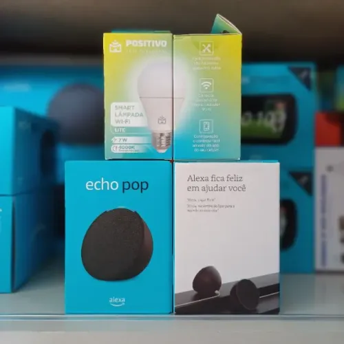 Echo Pop | Smart speaker compacto com som envolvente e Alexa