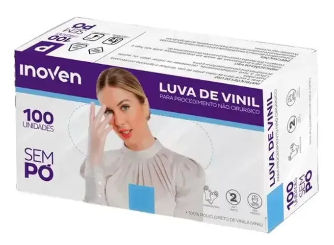 Luva Vinil Inoven Pq,, Md e Gr. R$ 16,90