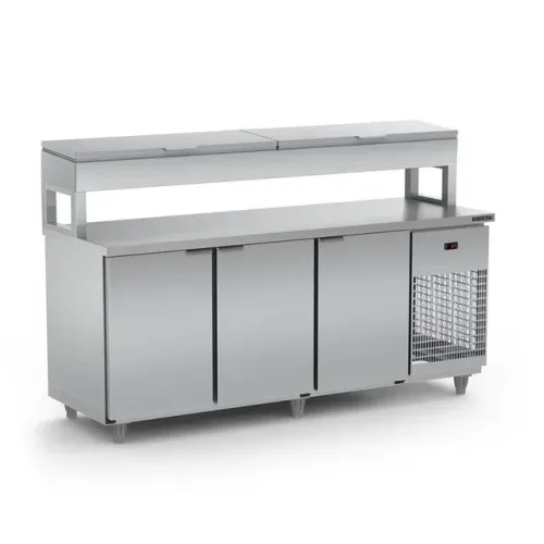 Balcão refrigerado condimentador 2m novo pronta entrega