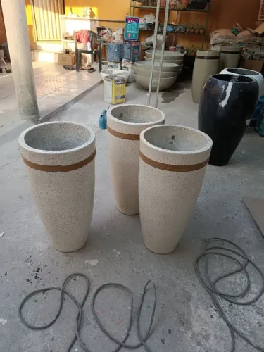 Vasos fibra com cimento 