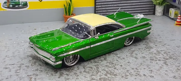 Jada toys - Miniatura Chevrolet Impala 1959 - Rodas cromo