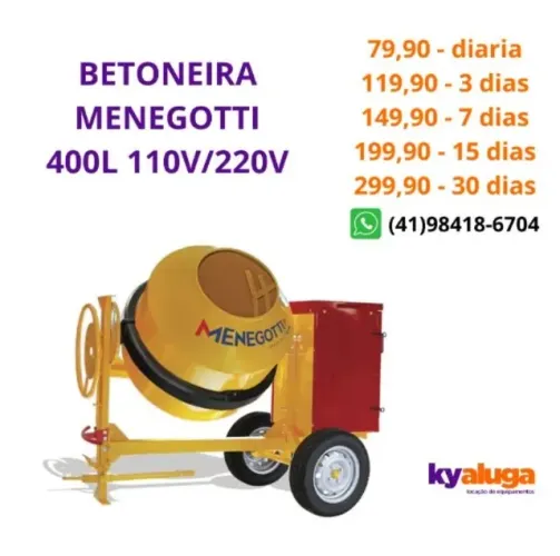 Betoneira Menegotti 400l 110v/220v