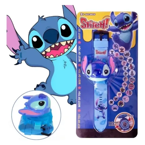 Relógio Infantil Stitch que Projeta Imagens