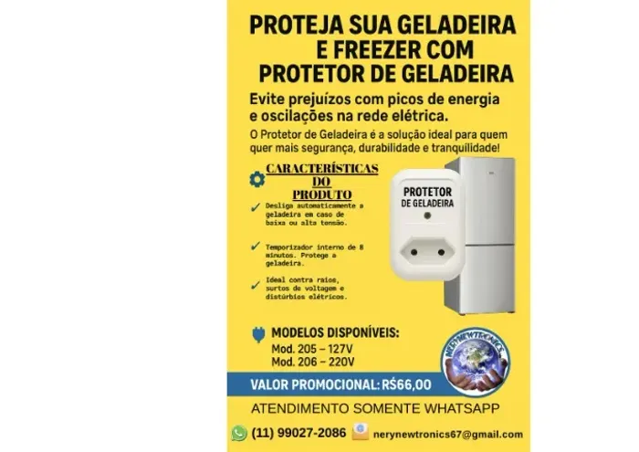 protetor de geladeira 127v