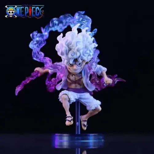 Action Figure One Piece Luffy Gear 5 Nika - Boneco 10cm PVC Colecionável Anime