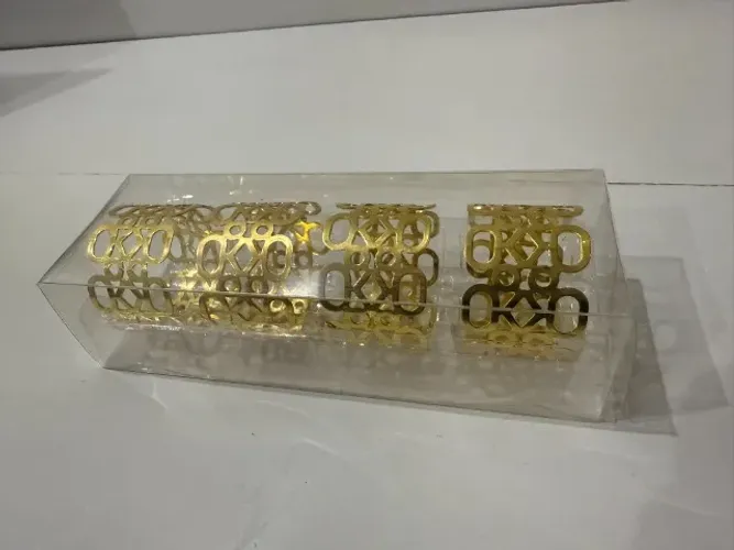 KIT Porta Guardanapo Dourado 4 unidades