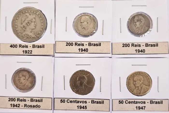 Coleção Moedas Antigas Brasil - Vários Anos.