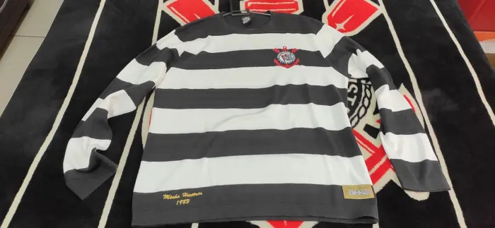 Edição Limitada Camisa do Corinthians Listrada Manga Longa