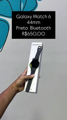 Galaxy Watch 6 / 44mm / Preto / Bluetooth / R$650,00