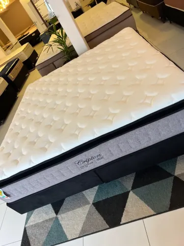 Colchão KING ANJOS NOVO + BASE BOX - Entrego! 