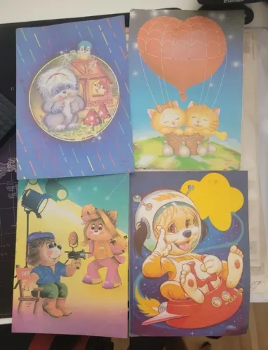 4 papéis de carta antigo
