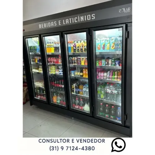 Refrigerador Expositor 4 Portas Polar Preto
