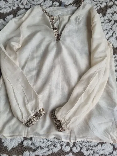 Blusa de manga comprida nova intimissimi , p l em seda e algodão 