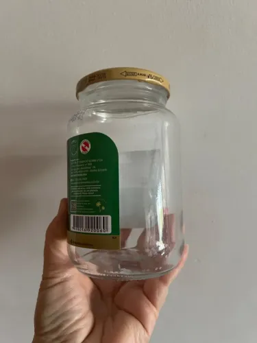 Tampa e Pote vazio de palmito, capacidade 500g